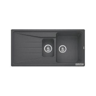Zlewozmywak podwieszany 100x50 cm Blanco Sona bez korka, antracyt- sanitbuy.pl