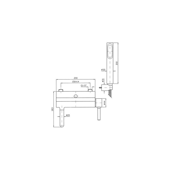 Bateria Zucchetti Pan wannowa ścienna z zestawem natryskowym- sanitbuy.pl