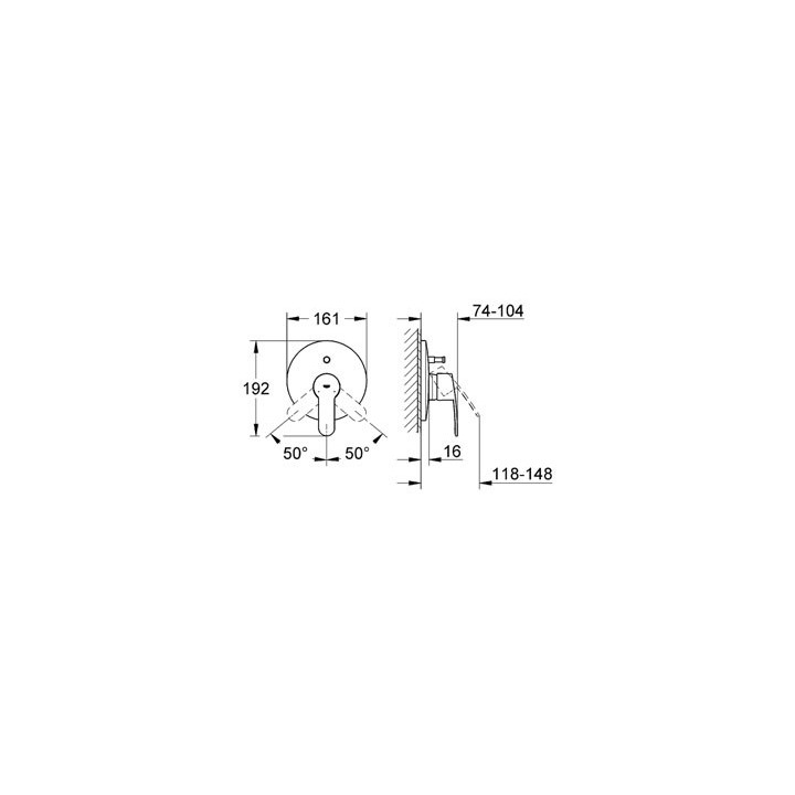 Bateria Grohe Eurostyle Cosmopolitan prysznicowa jednouchwytowa- sanitbuy.pl