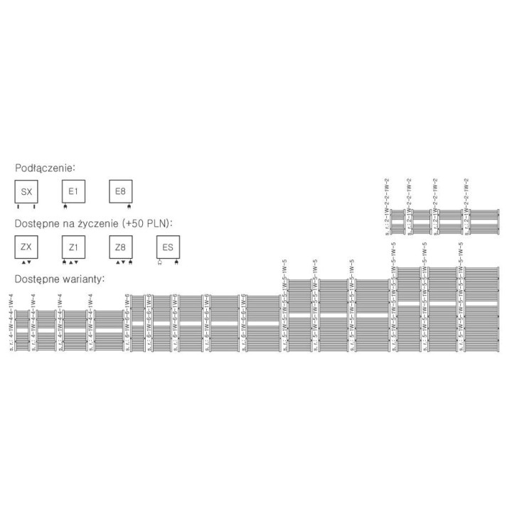 Grzejnik Terma Lena 186x63,6 cm - kolor- sanitbuy.pl