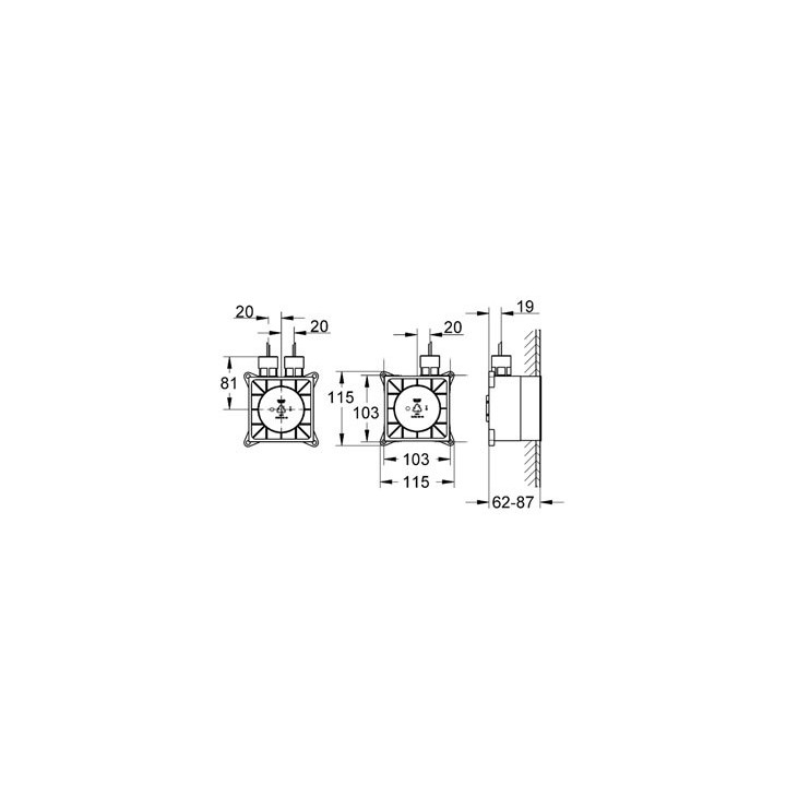 Zestaw do zabudowy podtynkowej GROHE Rainshower F-Series bok 115 mm- sanitbuy.pl