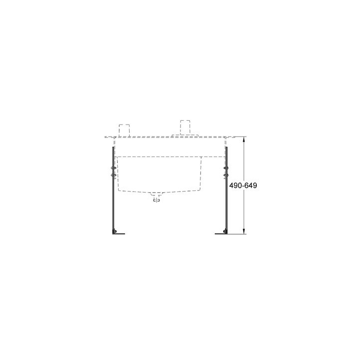 Elementy wsporcze do ramy GROHE Eurocube wys. 490 - 649 mm- sanitbuy.pl