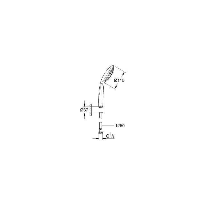 Zestaw prysznicowy GROHE Euphoria 110 Champagne ścienny, śr. 115 mm, chrom, 3 strumienie- sanitbuy.pl