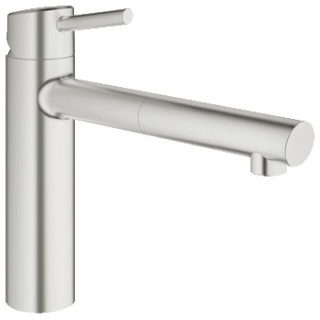 Bateria kuchenna GROHE Concetto 1/2" stojąca, wys. 265 mm, supersteel, jednouchwytowa- sanitbuy.pl