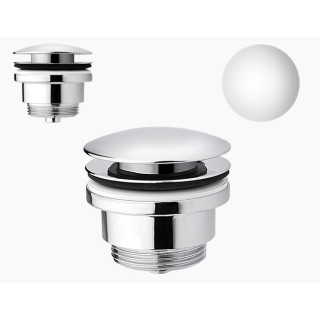 Korek klik-klak Omnires do syfonu umywalkowego, wzór cylindryczny - chrom- sanitbuy.pl