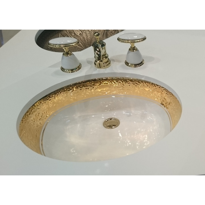 Umywalka podbalatowa Kohler Empress Bouquet design on Kathryn 43x33 cm- sanitbuy.pl