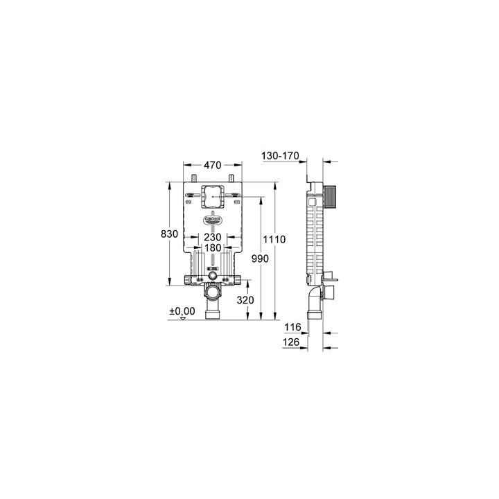 Spłuczka do WC GROHE Uniset 6 - 9 l- sanitbuy.pl
