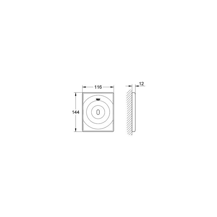 Czujnik na podczerwień do pisuaru GROHE Tectron Surf, chrom, transformator- sanitbuy.pl