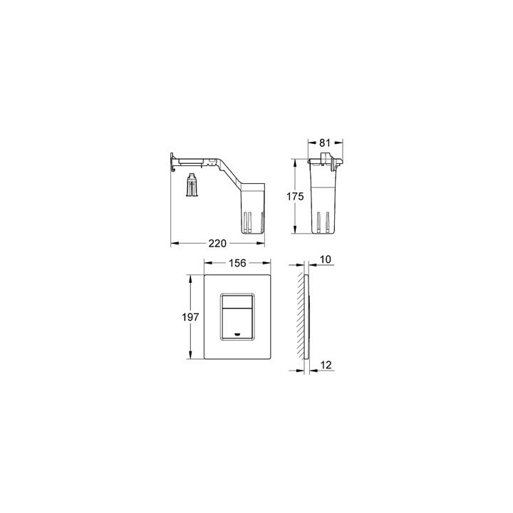 Przycisk uruchamiający GROHE Nova Cosmopolitan Set Fresh chrom, z dozownikiem- sanitbuy.pl