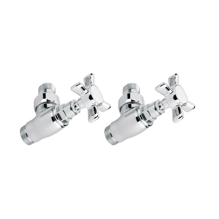 Zawór trójosiowy regulacyjny Terma, gwint zewnętrzny, Lewy - satyna- sanitbuy.pl