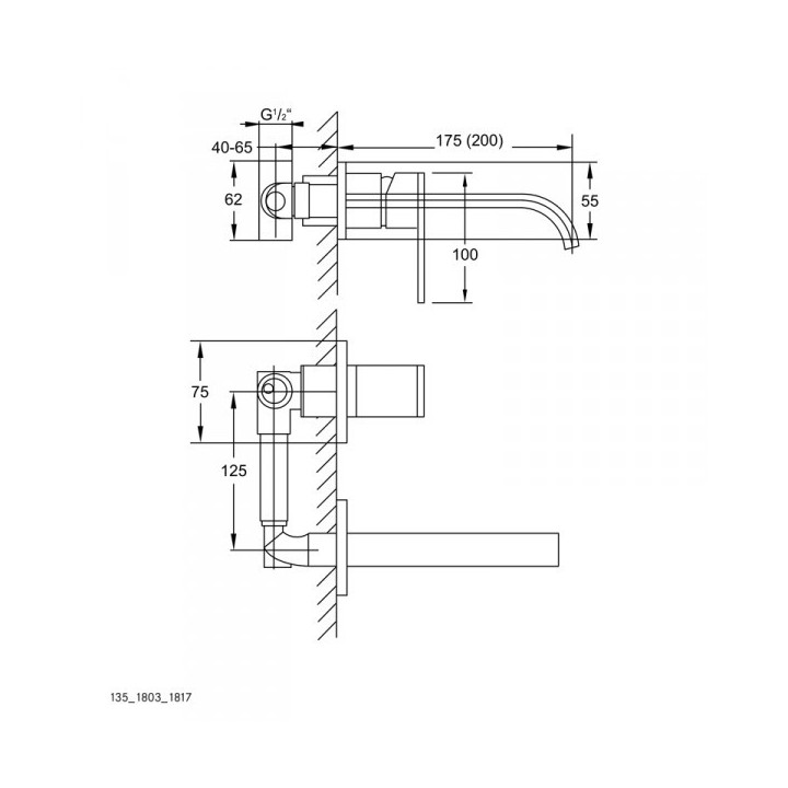 Bateria umywalkowa Steinberg Seria 135 bez korka, wys.30 cm, chrom- sanitbuy.pl
