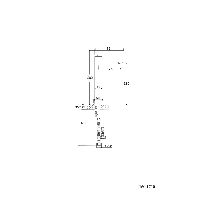 Bateria umywalkowa stojąca wysoka steinberg seria 160 - wysokość 292mm- sanitbuy.pl