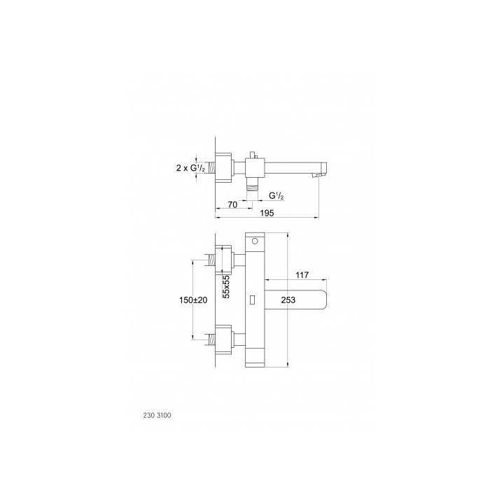 Bateria wannowo- natryskowa Steinberg Seria 240 - sanitbuy.pl