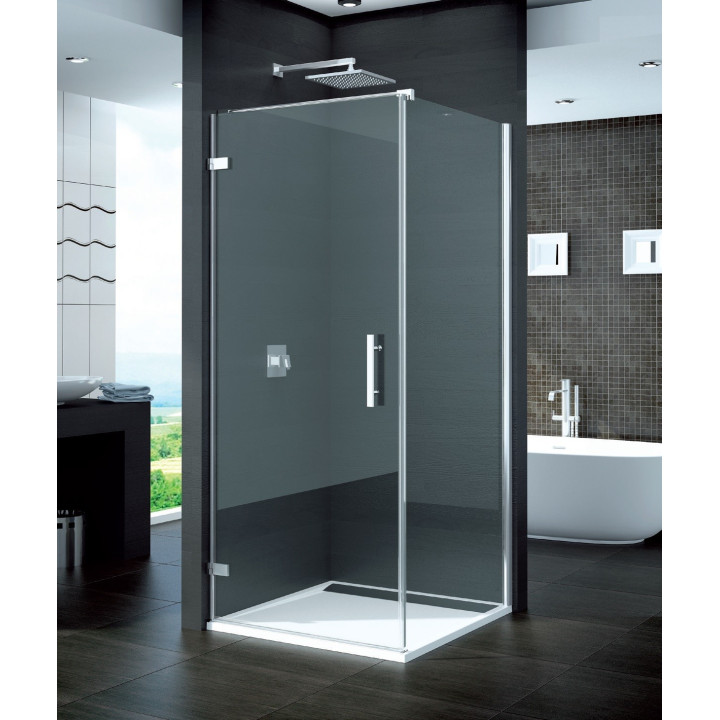 Drzwi SanSwiss PUR PUR1 do wnęki skrzydłowe do 200 cm, lewe, chrom, szkło przeźroczyste- sanitbuy.pl