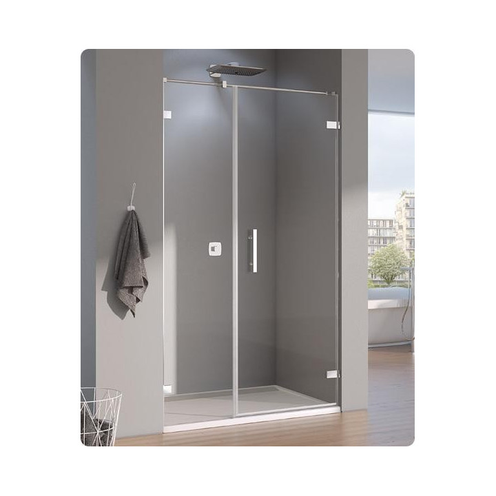 Drzwi jednoczęściowe ze ścianką SanSwiss PUR PU31 lewe, chrom, szer. do 1600 mm, wys. do 2300 mm (MAX), przezroczyste- sanitbuy.