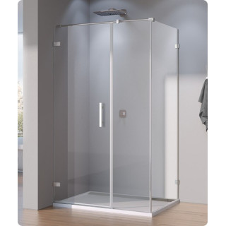 Drzwi jednoczęściowe ze ścianką SanSwiss PUR PU31 lewe, chrom, szer. do 1600 mm, wys. do 2300 mm (MAX), przezroczyste- sanitbuy.