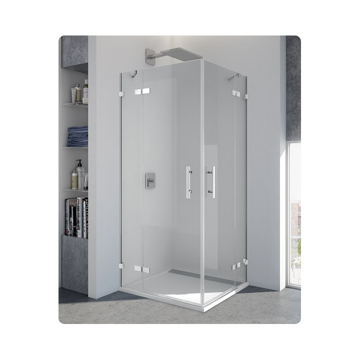 Drzwi jednoczęściowe ze ścianką SanSwiss PUR PU31 lewe, chrom, szer. do 2000 mm, wys. do 2300 mm (MAX), przezroczyste- sanitbuy.