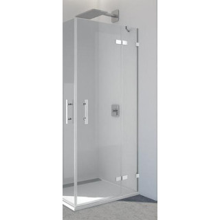 Wejście narożne dwuczęściowe SanSwiss PUR PUE2 lewe, chrom, szer. 750 - 1200 mm, wys. do 2300 mm (MAX), przezroczyste, montaż be