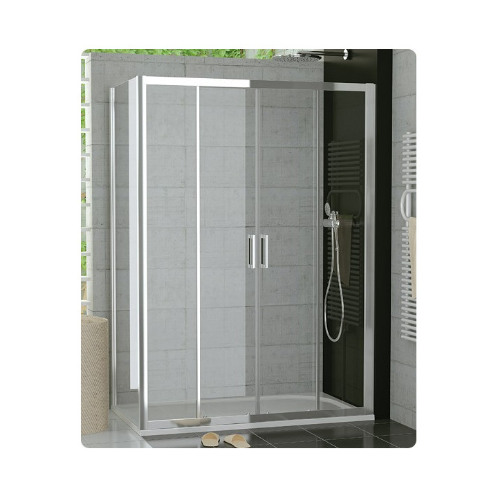 Drzwi rozsuwane 2-częściowe SanSwiss TOP-LINE TOPS2 szer. 1200 - 1800 mm, wys. do 1900 mm, srebrny mat, przezroczyste- sanitbuy.