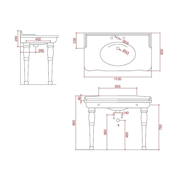 Umywalka Artceram Hermitage 112x63 cm, czarna- sanitbuy.pl