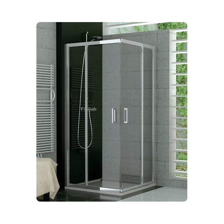 Kabina, drzwi rozsuwane SanSwiss TOP-LINE TOP lewe, szer. 700 mm, wys. 1900 mm, srebrny mat, przezroczyste - sanitbuy.pl