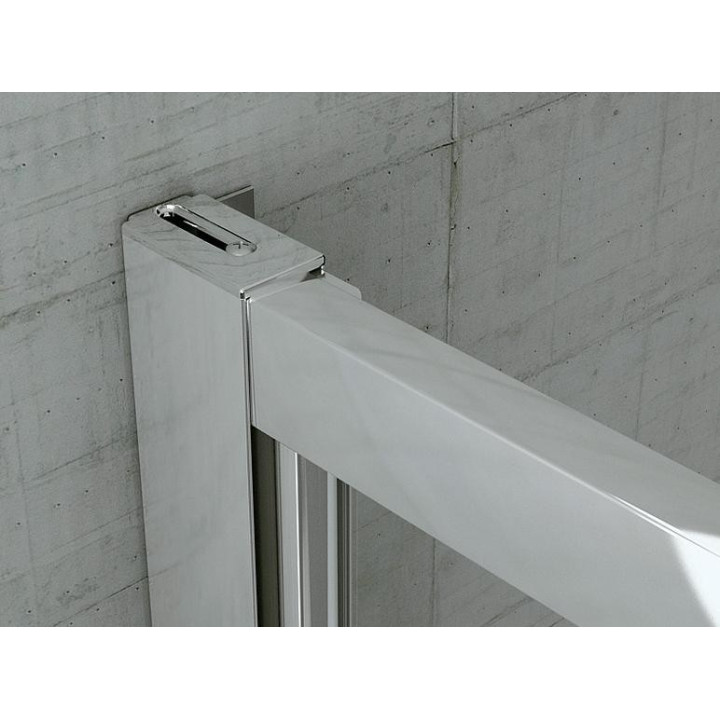 Kabina, drzwi rozsuwane SanSwiss TOP-LINE TOP lewe, szer. 700 mm, wys. 1900 mm, srebrny mat, przezroczyste - sanitbuy.pl