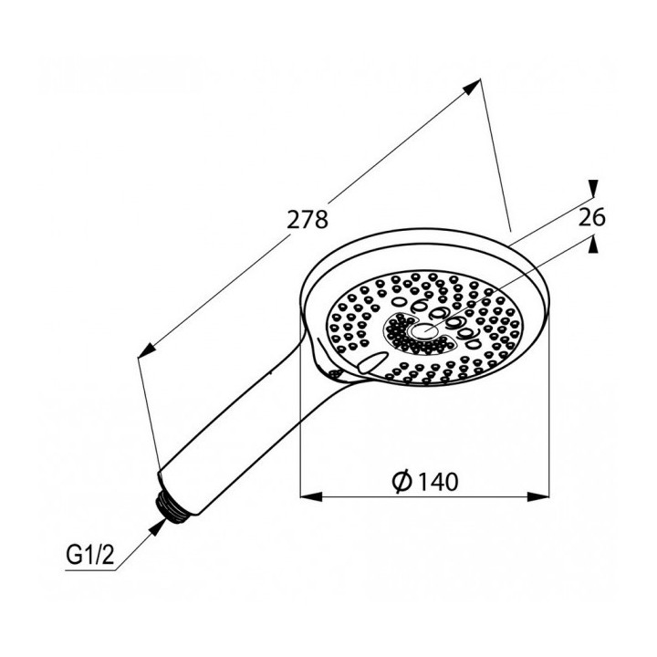 Zestaw prysznicowy Kludi Freshline 1S ze słuchawką i drążkiem 90 cm- sanitbuy.pl