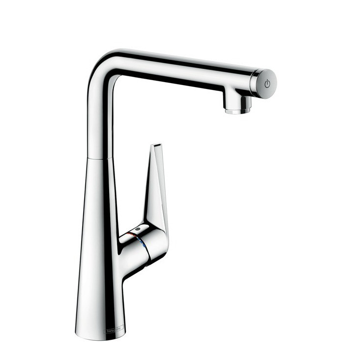 Bateria kuchenna jednouchwytowa Hansgrohe Metris Select stojąca, wys. 401 mm, chrom, wyciągana wylewka- sanitbuy.pl