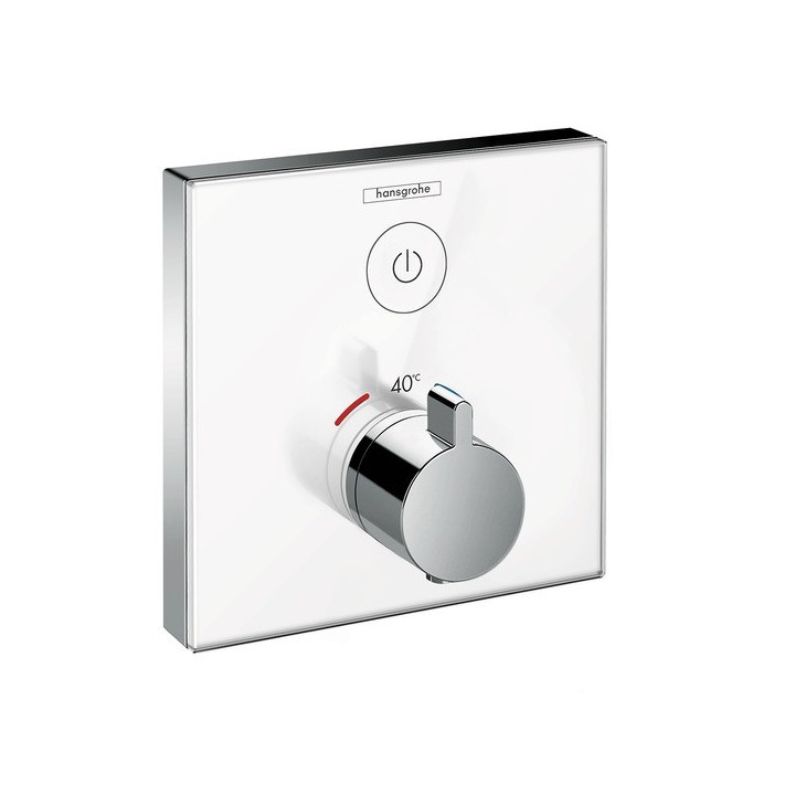 Bateria wannowa termostatyczna Hansgrohe ShowerTablet Select 700 natynkowa, biały/chrom, 2 odbiorniki- sanitbuy.pl