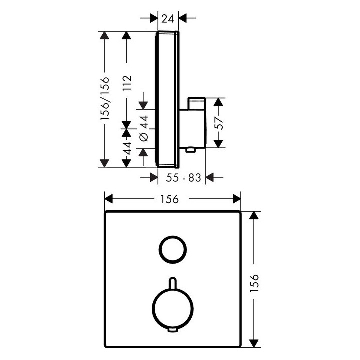 Bateria wannowa termostatyczna Hansgrohe ShowerTablet Select 700 natynkowa, biały/chrom, 2 odbiorniki- sanitbuy.pl
