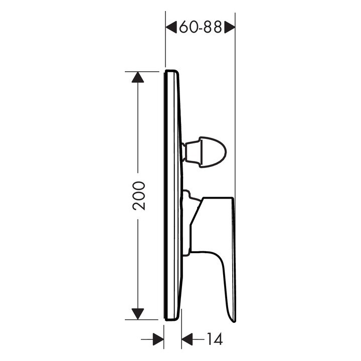 Bateria wannowa 1-uchwytowa Hansgrohe Talis E podtynkowa, el. zewnętrzny, chrom- sanitbuy.pl