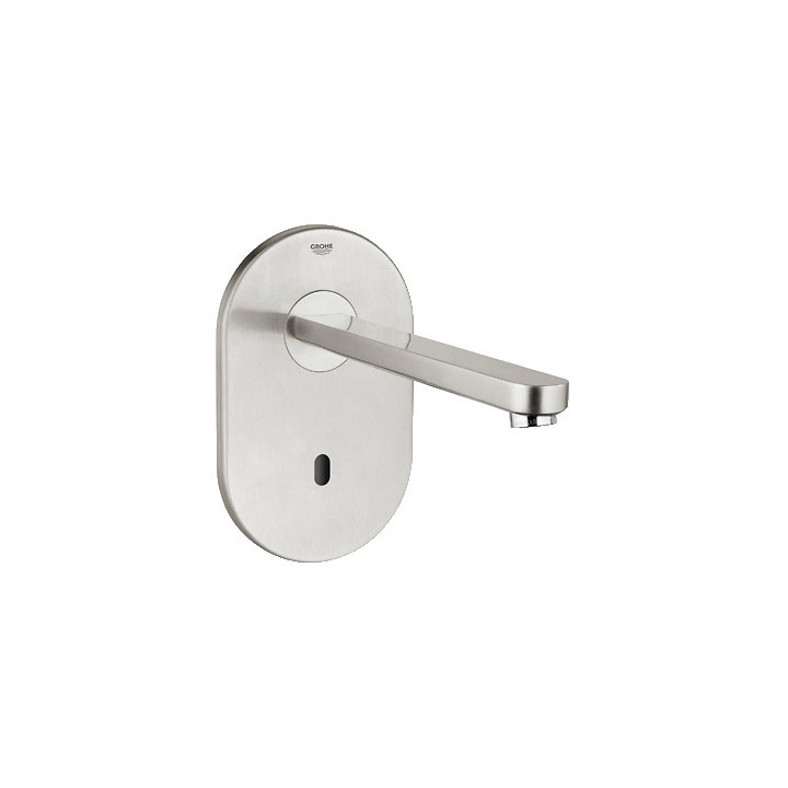 Bateria Grohe Ecosmart Cosmopolitan E, elektroniczna na  podczerwień, bez mieszacza, wylewka dł. 23 cm, stal szlachetna- sanitbu