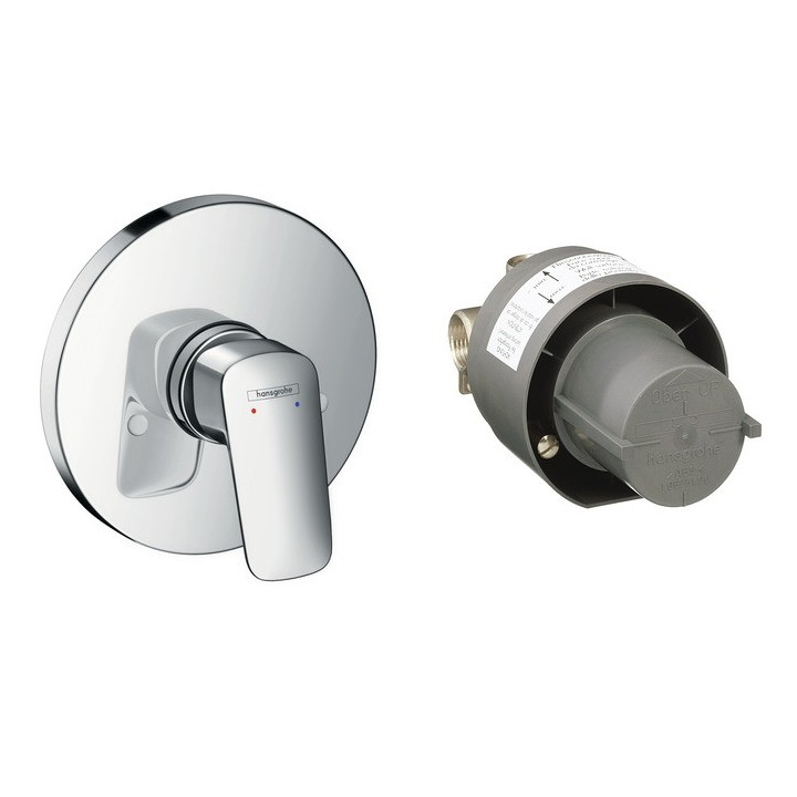 Bateria prysznicowa 1-uchwytowa Hansgrohe Logis podtynkowa, chrom, HighFlow - sanitbuy.pl