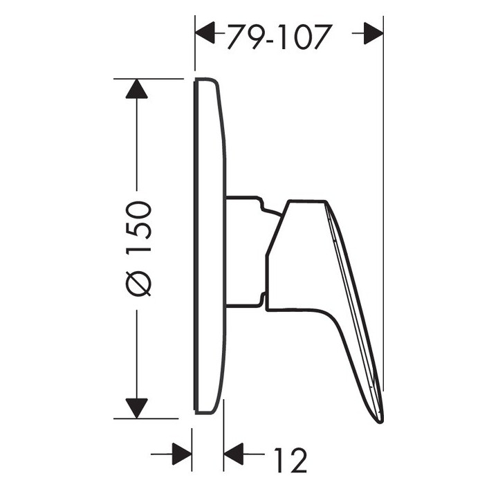 Bateria prysznicowa 1-uchwytowa Hansgrohe Logis podtynkowa, chrom, HighFlow - sanitbuy.pl