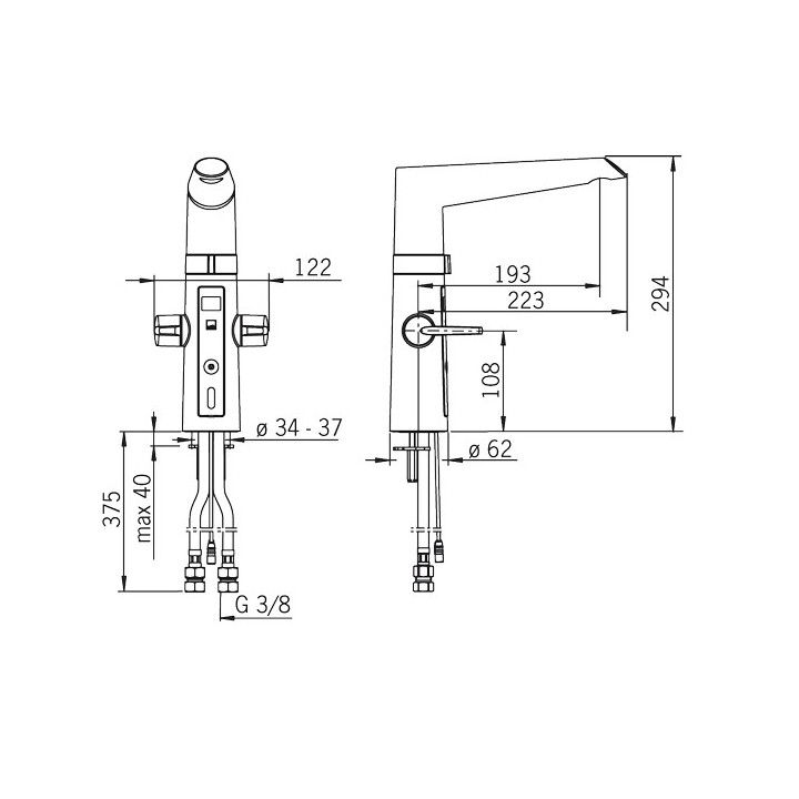 Bateria kuchenna Oras Optima 3V, elektroniczna, chrom- sanitbuy.pl