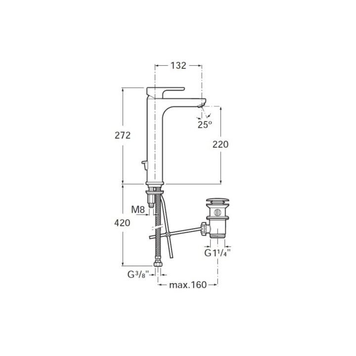 Bateria umywalkowa Roca L20 z uchwytem XL z korkiem- sanitbuy.pl