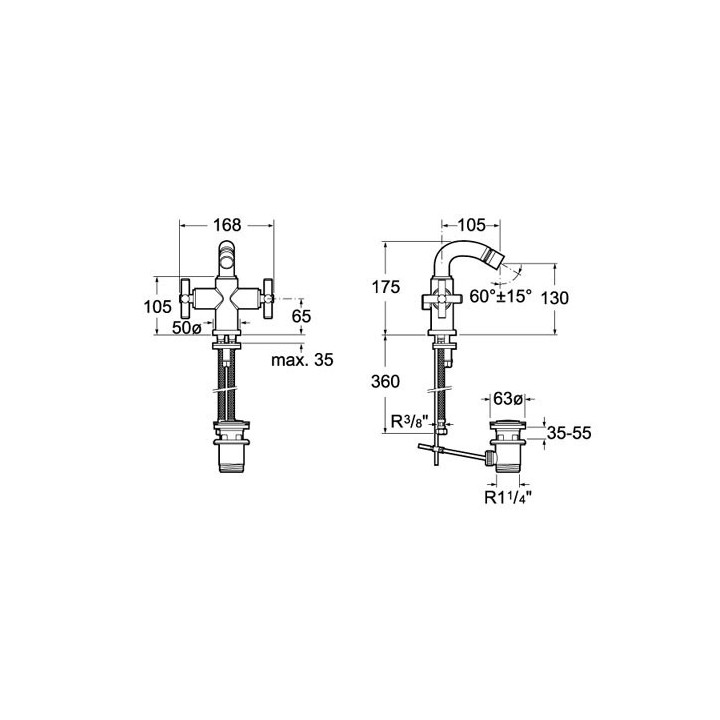 Bateria bidetowa Roca Loft Elite - sanitbuy.pl