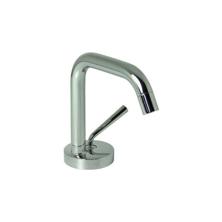 Bateria umywalkowa Zucchetti Isystick stojąca, wys. 151 mm, czarna, obrotowa wylewka- sanitbuy.pl