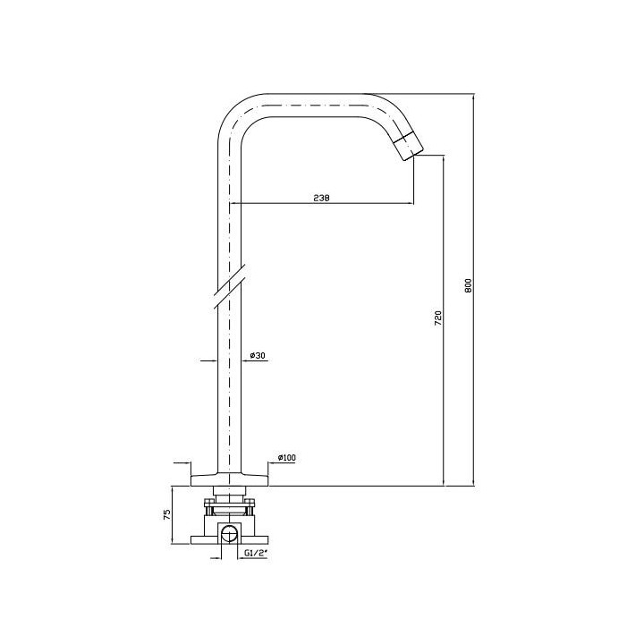 Bateria umywalkowa Zucchetti Isystick wolnostojąca, wys. 1160 - 1200 mm, chrom- sanitbuy.pl