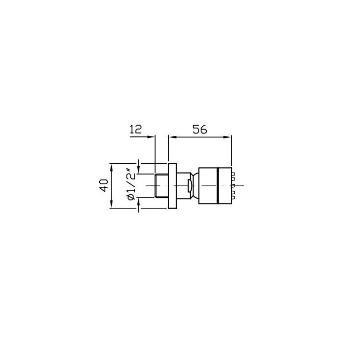 Dysza boczna natryskowa Zucchetti Isyshower chrom, dł. 56 mm- sanitbuy.pl