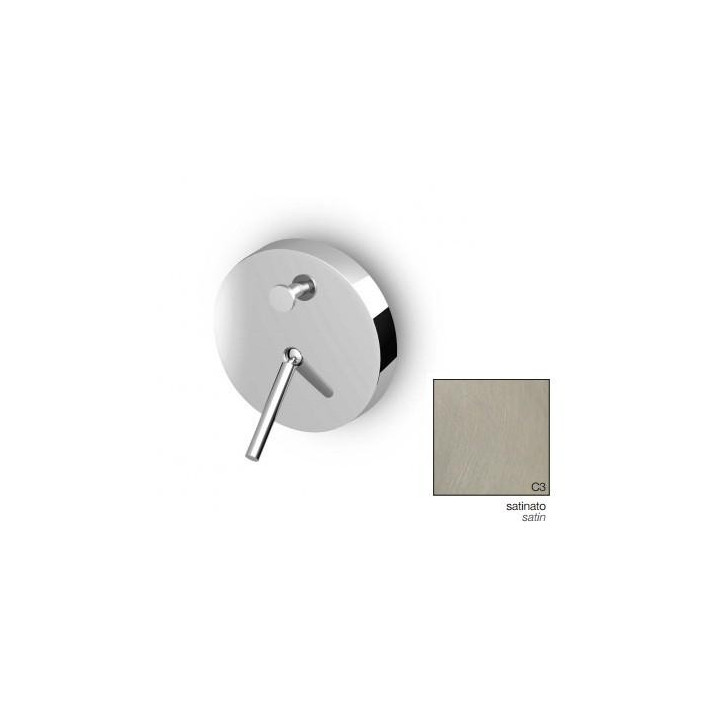 Bateria wannowo-natryskowa Zucchetti Isyfresh podtynkowa, czarna, z przełącznikiem, el. zewnętrzny- sanitbuy.pl