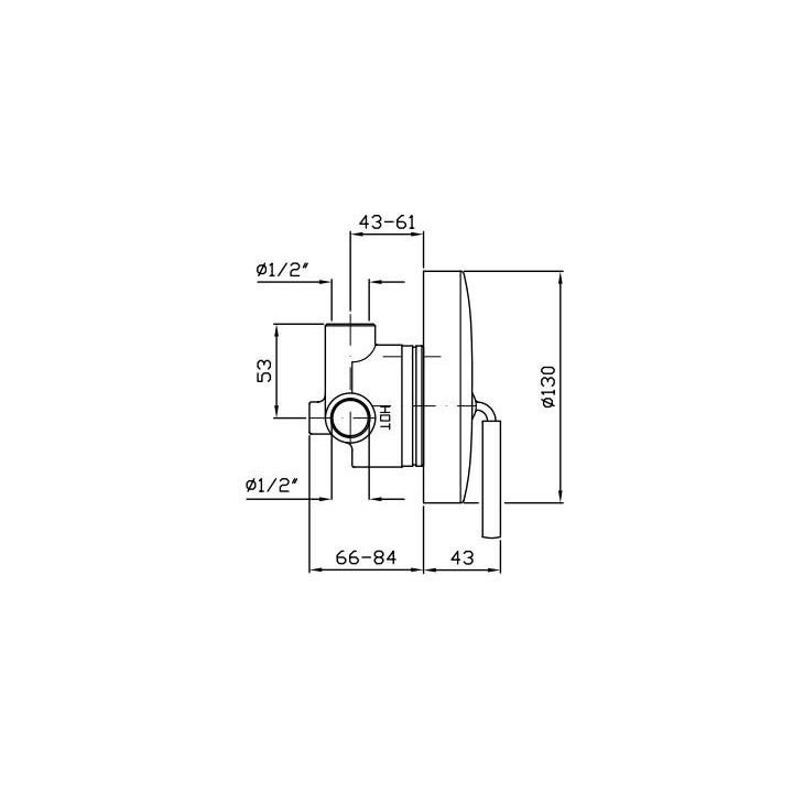 Bateria natryskowa Zucchetti Isystick podtynkowa, satyna, el. zewnętrzny- sanitbuy.pl