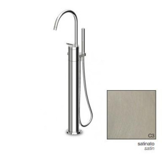 Bateria wannowa Zucchetti Isystick wolnostojąca, wys. 905 - 945 mm, chrom,  z prysznicem, el. zewnętrzny- sanitbuy.pl