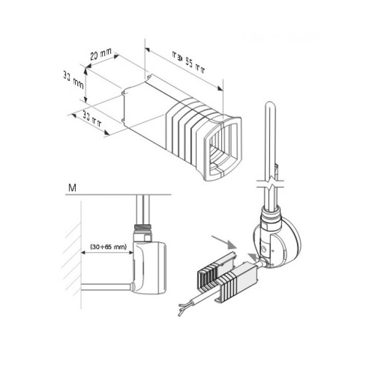 Grzałka Terma KTX 4 z maskownicą - silver, element zewnętrzny- sanitbuy.pl
