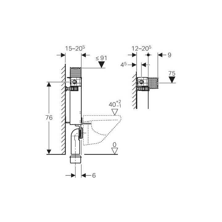 Element montażowy  do WC Geberit Kombifix Omega, H82- sanitbuy.pl