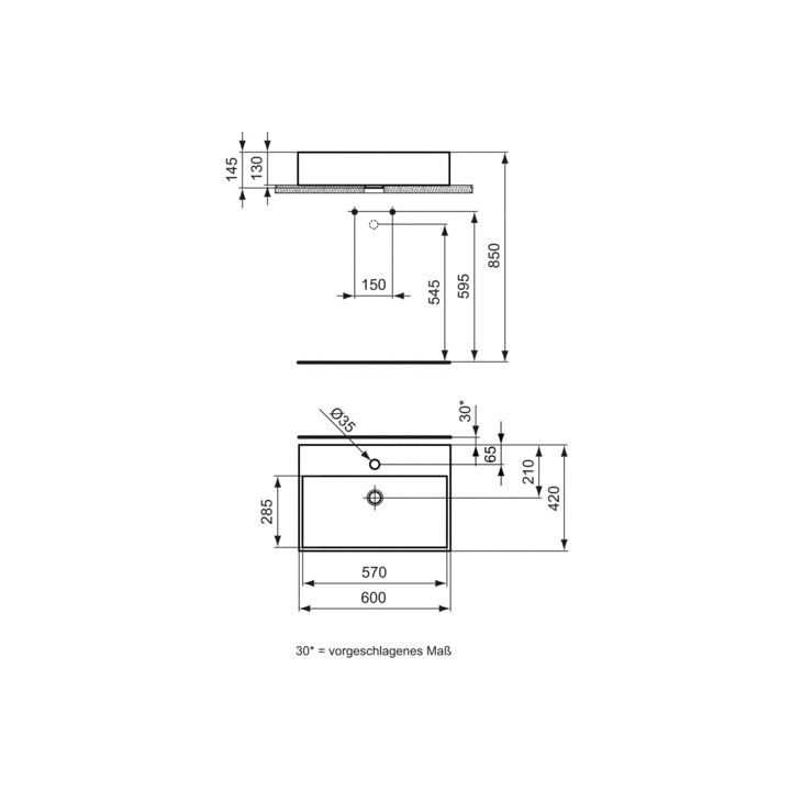 Umywalka meblowa IdealStandard Strada 50 x 42 cm, biała, z otworem- sanitbuy.pl