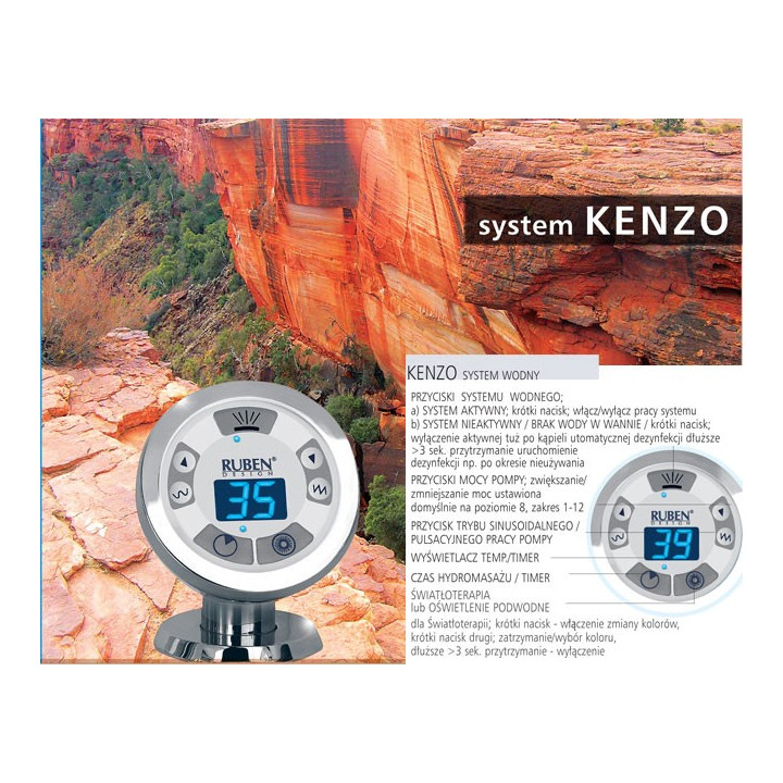 Wanna prostokątna Ruben Kendo biała, 180 x 80 x 45 cm- sanitbuy.pl