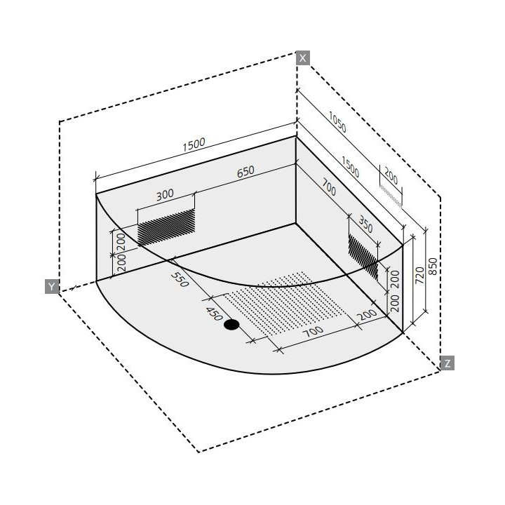 Wanna owalna Ruben Love 150 x 150 cm, biała, system hydromasażu Maxus Maximus- sanitbuy.pl