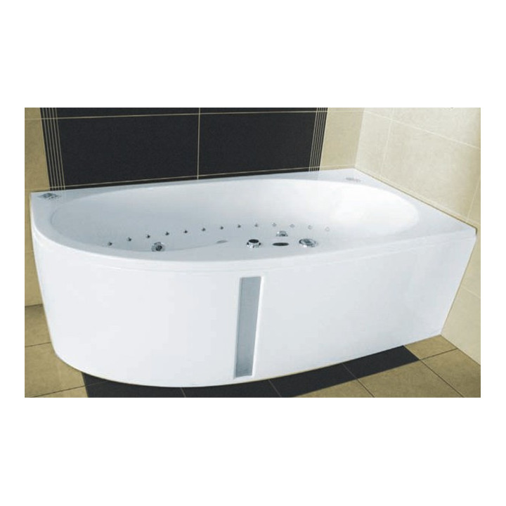 Wanna narożna Ruben Perla 165 x 90 x 48 cm, biała, lewa/prawa, system hydromasażu Rexus Champagne- sanitbuy.pl