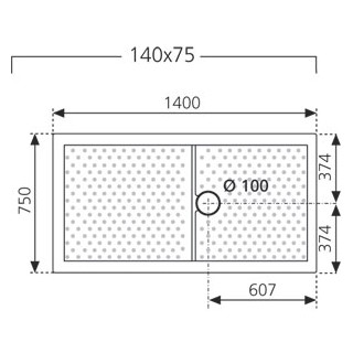 Brodzik Novellini Olympic ze zintegrowaną obudową 140x75 cm - niski- sanitbuy.pl